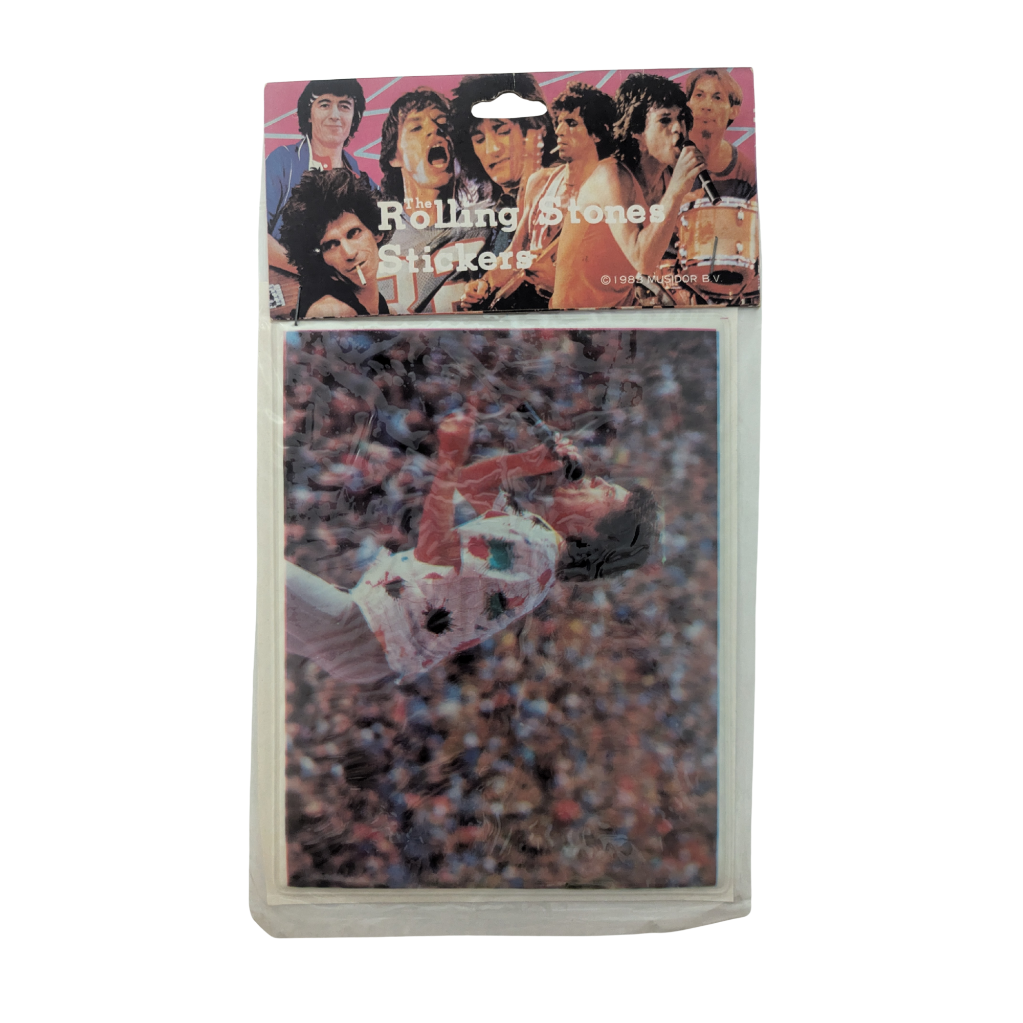Rolling Stones - Mick Jagger Sealed Sticker 1983 (White Shirt)