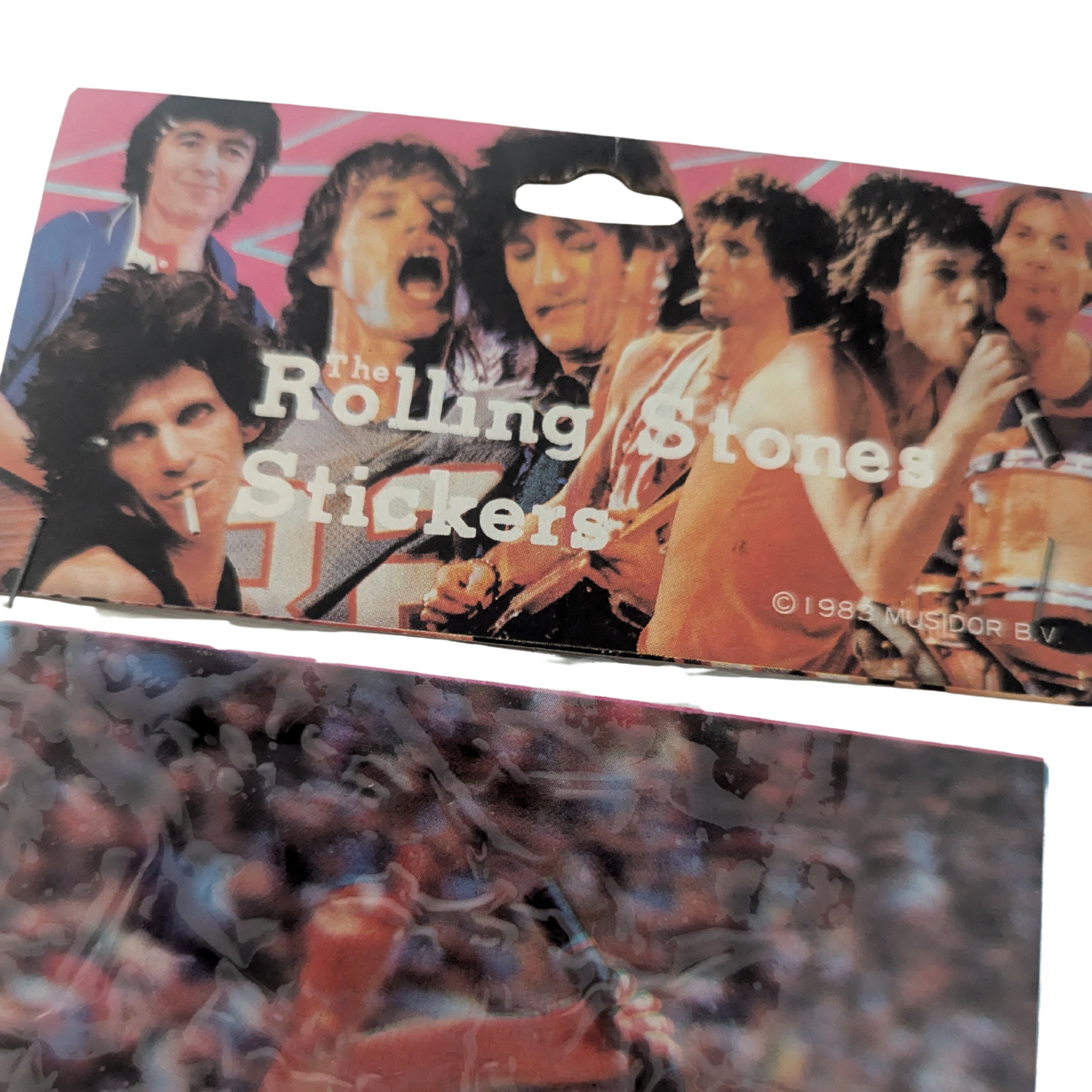 Rolling Stones - Mick Jagger Sealed Sticker 1983 (White Shirt)