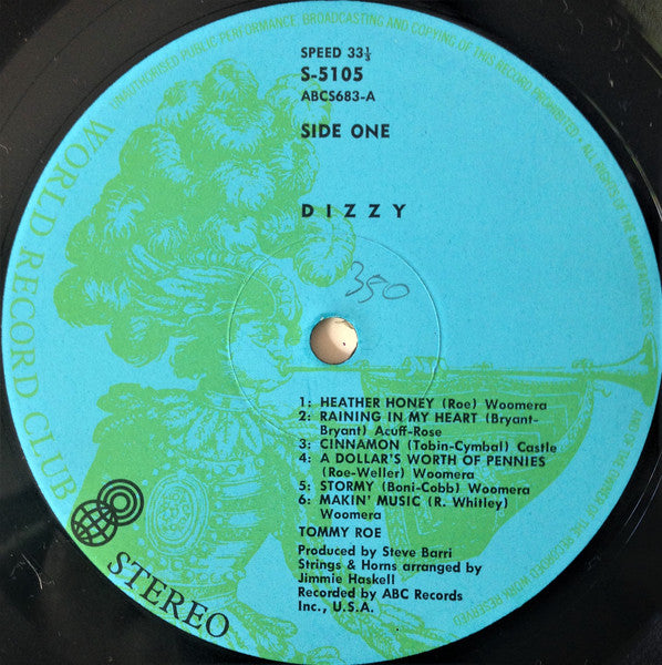 Tommy Roe - Dizzy Vinyl LP (Used)