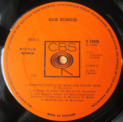 David Bromberg - David Bromberg Vinyl LP (Used)