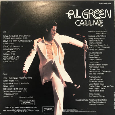 Al Green - Call Me Vinyl LP (Used)