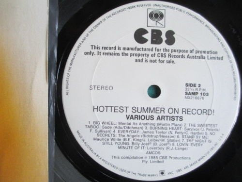 Various Artists - Hottest Summer On Record Vinyl LP (Used)