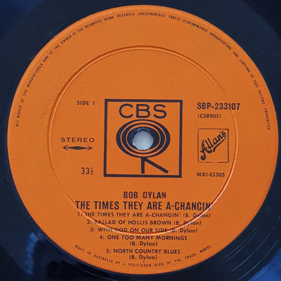 Bob Dylan - The Times They Are A-Changin' Vinyl LP (Used)