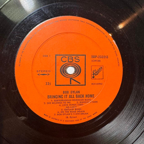 Bob Dylan - Bringing It All Back Home Vinyl LP (Used)