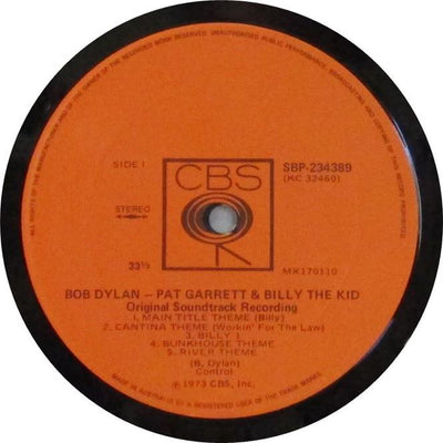 Bob Dylan - Pat Garrett & Billy The Kid (Original Soundtrack Recording) Vinyl LP (Used)