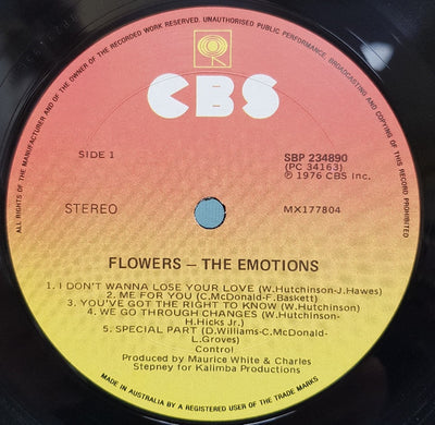 Emotions - Flowers Vinyl LP (Used)