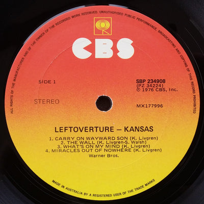 Kansas - Leftoverture Vinyl LP (Used)