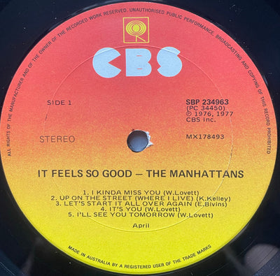 Manhattans - It Feels So Good Vinyl LP (Used)