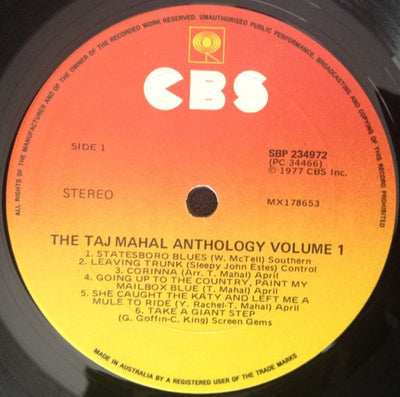 Taj Mahal - The Taj Mahal Anthology (Volume 1) Vinyl LP (Used)