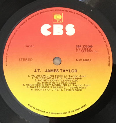 James Taylor - JT Vinyl LP (Used)