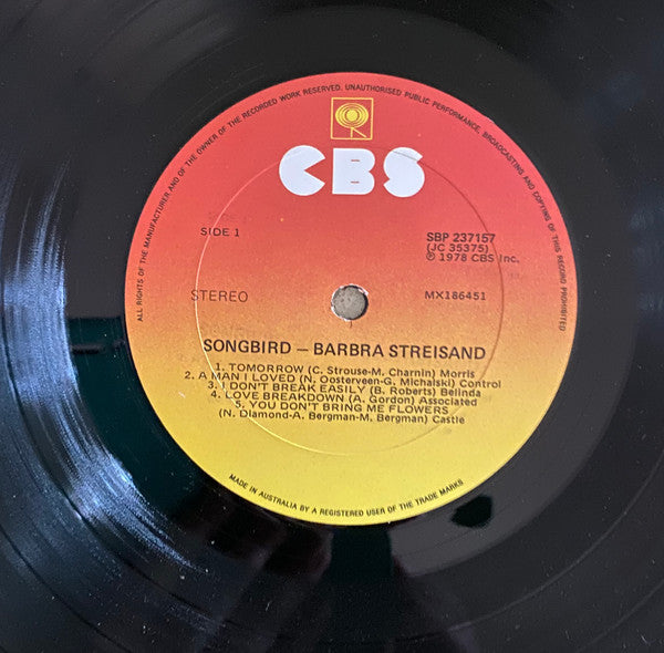 Barbra Streisand - Songbird Vinyl LP (Used)
