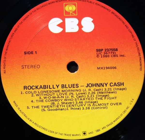 Johnny Cash - Rockabilly Blues Vinyl LP (Used)