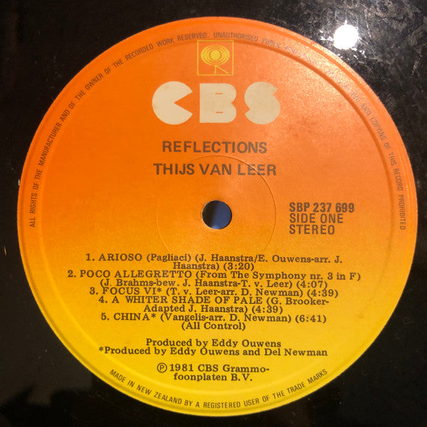 Thijs Van Leer - Reflections Vinyl LP (Used)
