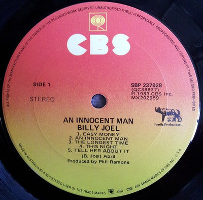 Billy Joel - An Innocent Man Vinyl LP (Used)