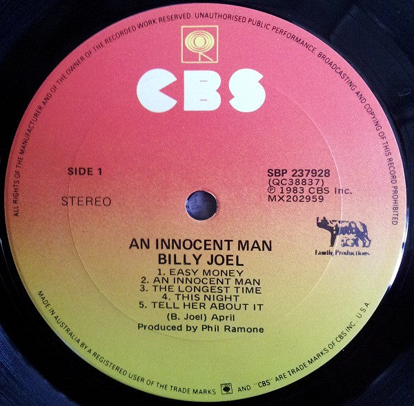 Billy Joel - An Innocent Man Vinyl LP (Used)