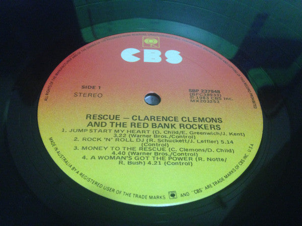 Clarence Clemons And The Red Bank Rockers - Rescue Vinyl LP (Used)