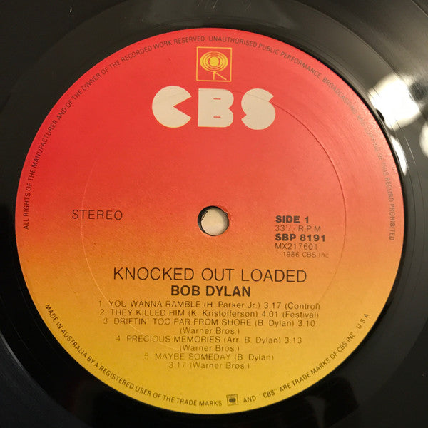 Bob Dylan - Knocked Out Loaded Vinyl LP (Used)