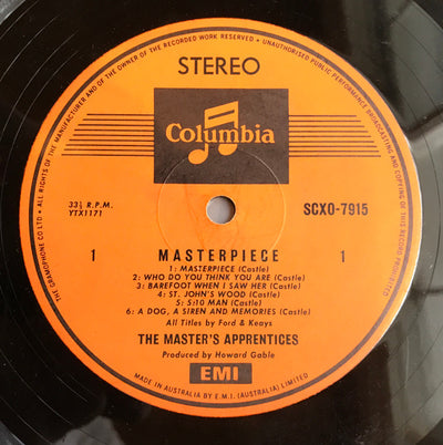 Master's Apprentices - Masterpiece Vinyl LP (Used)