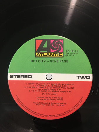 Gene Page - Hot City Vinyl LP (Used)