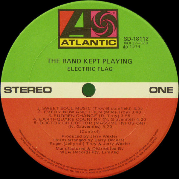Electric Flag - The Band Kept Playing Vinyl LP (Used)