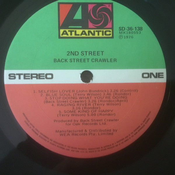 Back Street Crawler - 2nd Street Vinyl LP (Used)