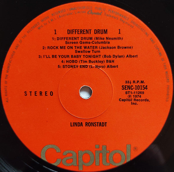 Linda Ronstadt - Different Drum Vinyl LP (Used)