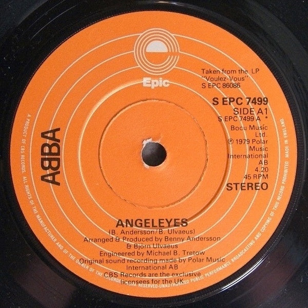ABBA - Angeleyes / Voulez-Vous 7" Vinyl Single (Used)