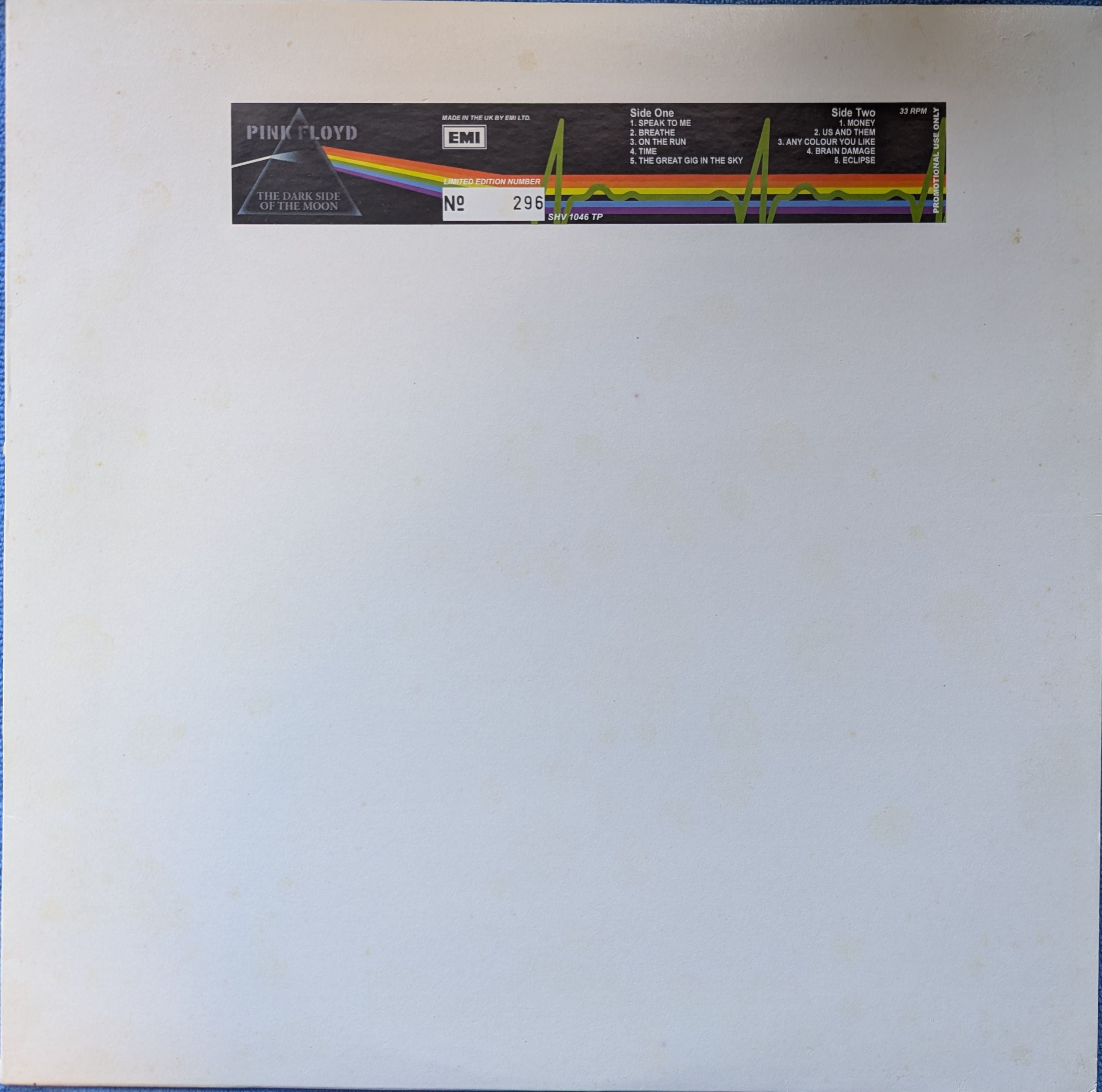 Pink Floyd - The Dark Side Of The Moon Unofficial Blue Marble Coloured Vinyl LP (Used)