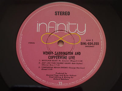 Wendy Saddington - Wendy Saddington & The Copperwine Live Vinyl LP (Used)