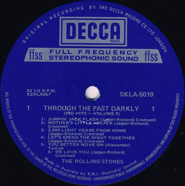 Rolling Stones - Through The Past, Darkly (Big Hits Vol. 2) Vinyl LP (Used)