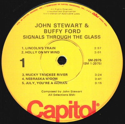 John Stewart & Buffy Ford - Signals Through The Glass Reissue Vinyl LP (Used)