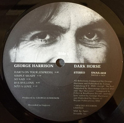 George Harrison - Dark Horse Vinyl LP (Used)