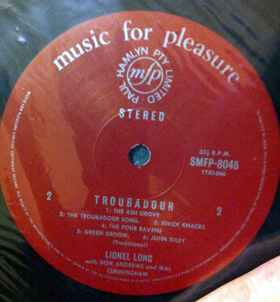 Lionel Long - Troubadour Vinyl LP (Used)