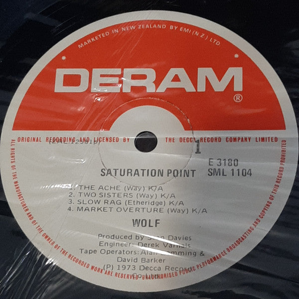 Darryl Way's Wolf - Saturation Point Vinyl LP (Used)