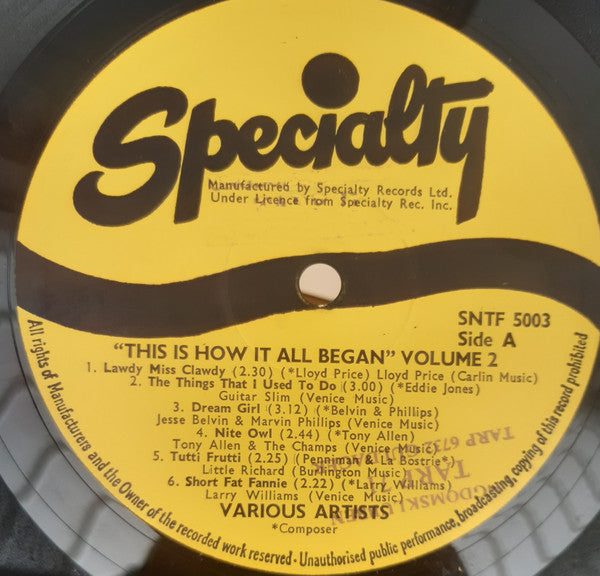 Various Artists - This Is How It All Began Vol. 2 Vinyl LP (Used)