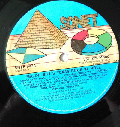 Various Artists - Major Bill's Texas Rock And Roll Vinyl LP (Used)