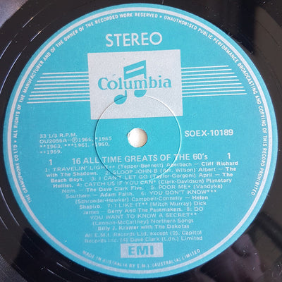 Various Artists - 16 All Time Greats Of The 60's Vinyl LP (Used)
