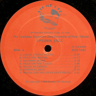 Louisiana Repertory Jazz Ensemble Of New Orleans - Uptown Jazz Vinyl LP (Used)