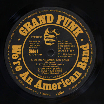 Grand Funk Railroad - We're An American Band Vinyl LP (Used)