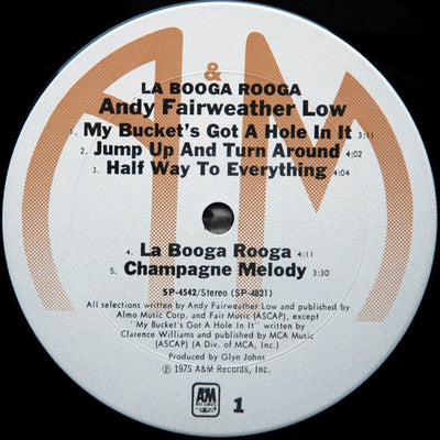 Andy Fairweather Low - La Booga Rooga Vinyl LP (Used)
