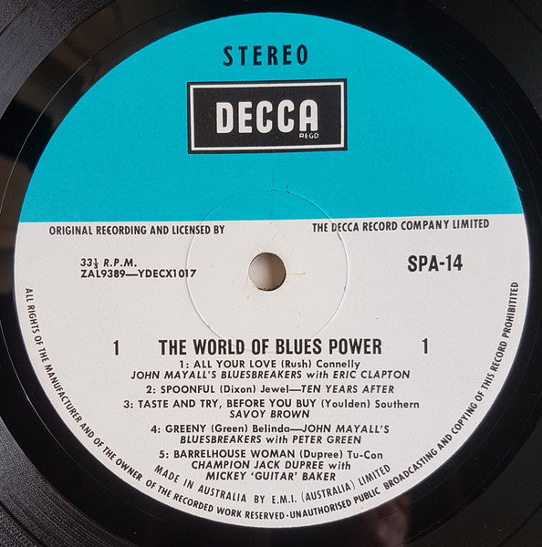 Various Artists - The World Of Blues Power Vinyl LP (Used)