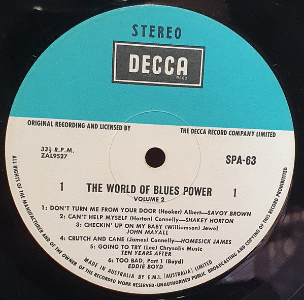Various Artists - The World Of Blues Power Vol. 2 Vinyl LP (Used)