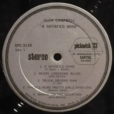 Glen Campbell - A Satisfied Mind Vinyl LP (Used)