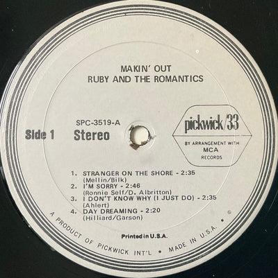 Ruby & Romantics - Makin' Out Reissue Vinyl LP (Used)