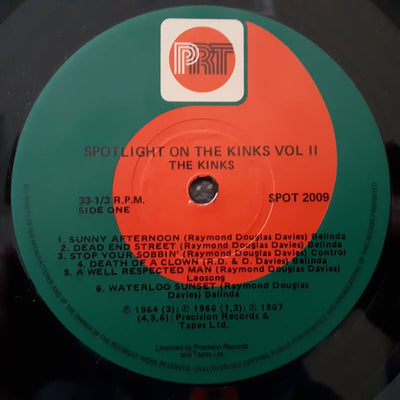 Kinks - Spotlight On The Kinks Volume Two Vinyl LP (Used)