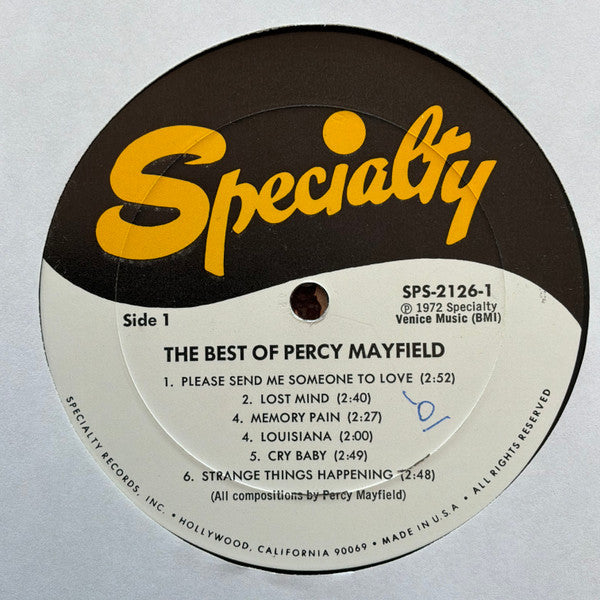 Percy Mayfield - The Best Of Percy Mayfield Vinyl LP (Used)