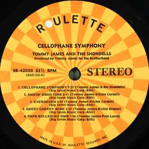 Tommy James & Shondells - Cellophane Symphony Vinyl LP (Used)