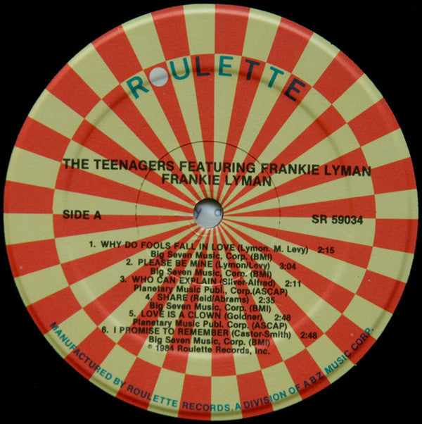 Frankie Lymon & Teenagers - The Teenagers Featuring Frankie Lymon Reissue Vinyl LP (Used)