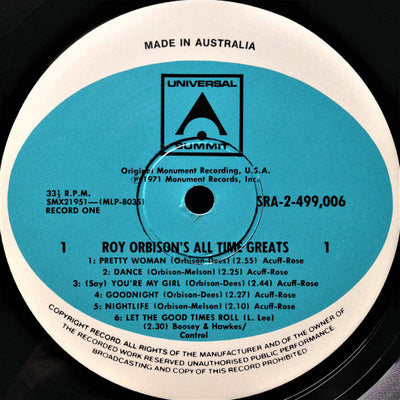 Roy Orbison - Roy Orbison's All Time Greats Vinyl 2LP (Used)