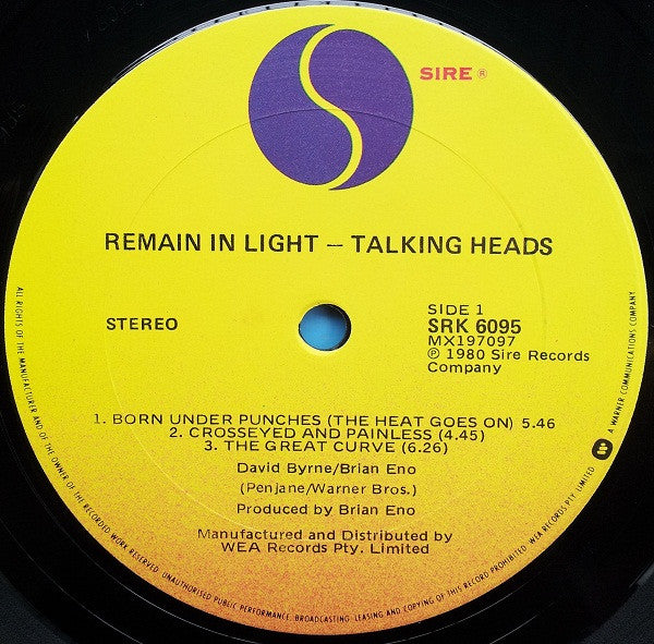 Talking Heads - Remain In Light Vinyl LP (Used)